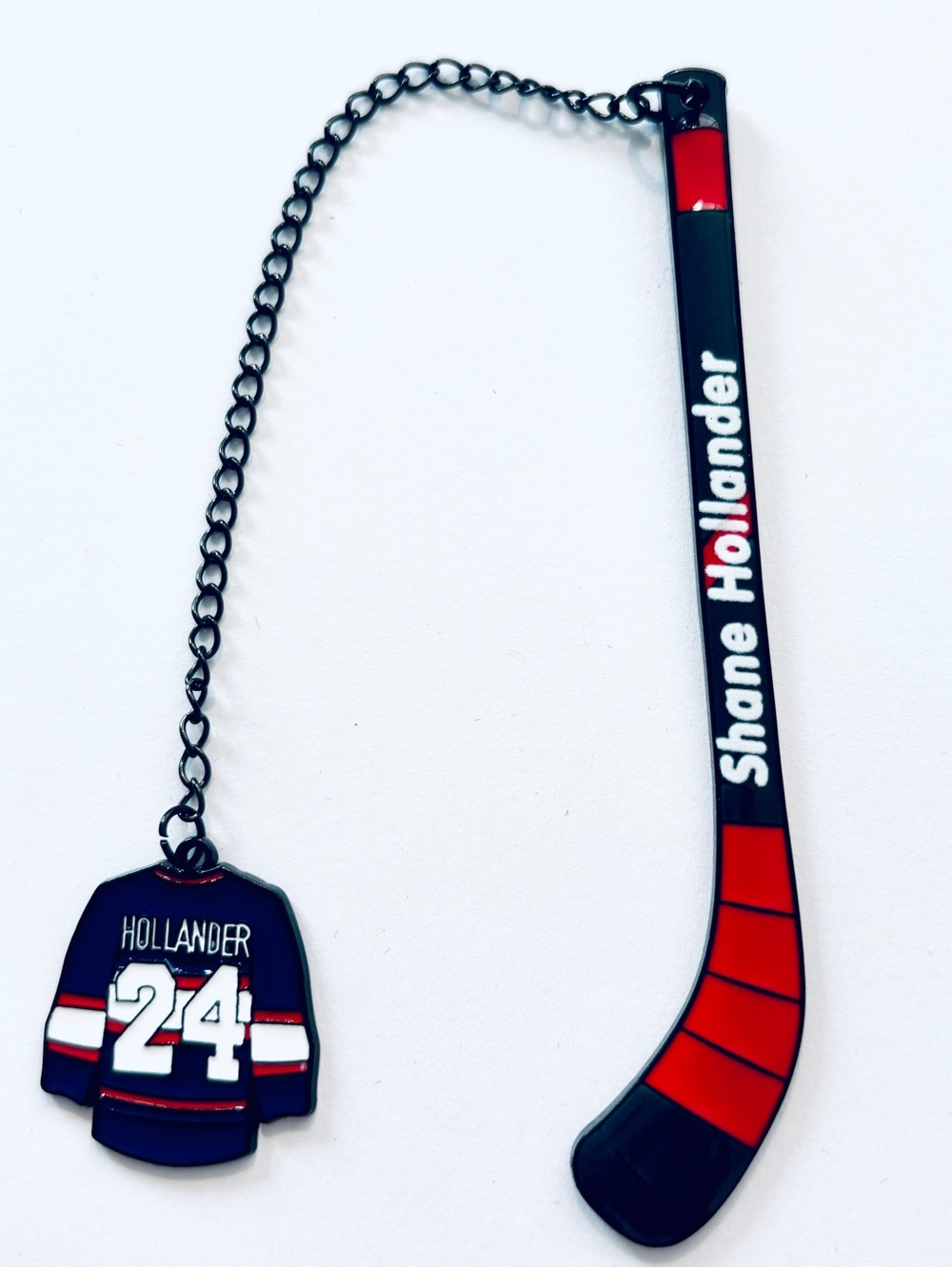Shane Hollander Hockey Stick & Jersey Metal Bookmark, NWT